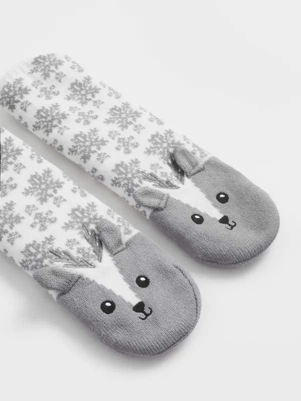 Носки женские, акрил/шерпа, Hot winter, image-1