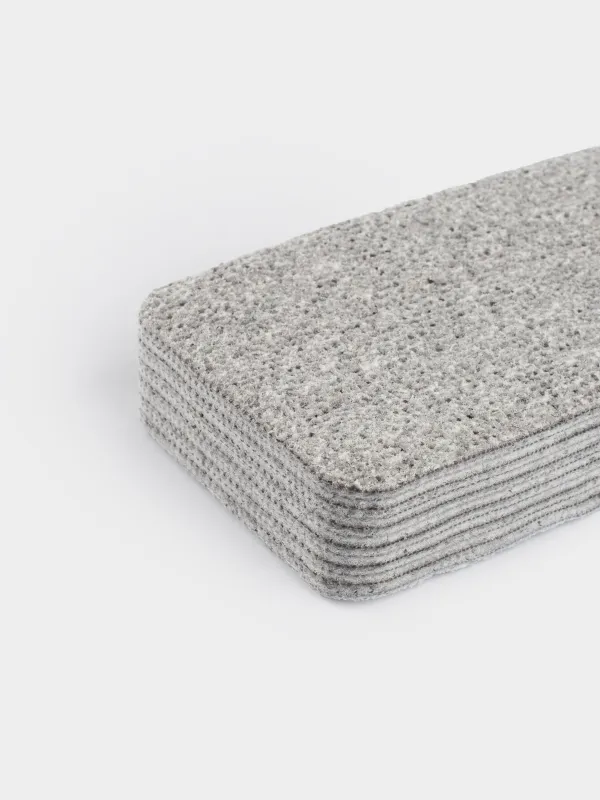 Губка-салфетка для уборки, многослойная, 12x7 см, микрофибра, серая, Clean, image-3