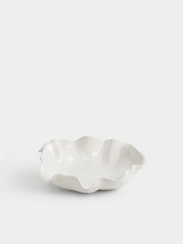 Ваза для фруктов, молочная, Crumple, image-1