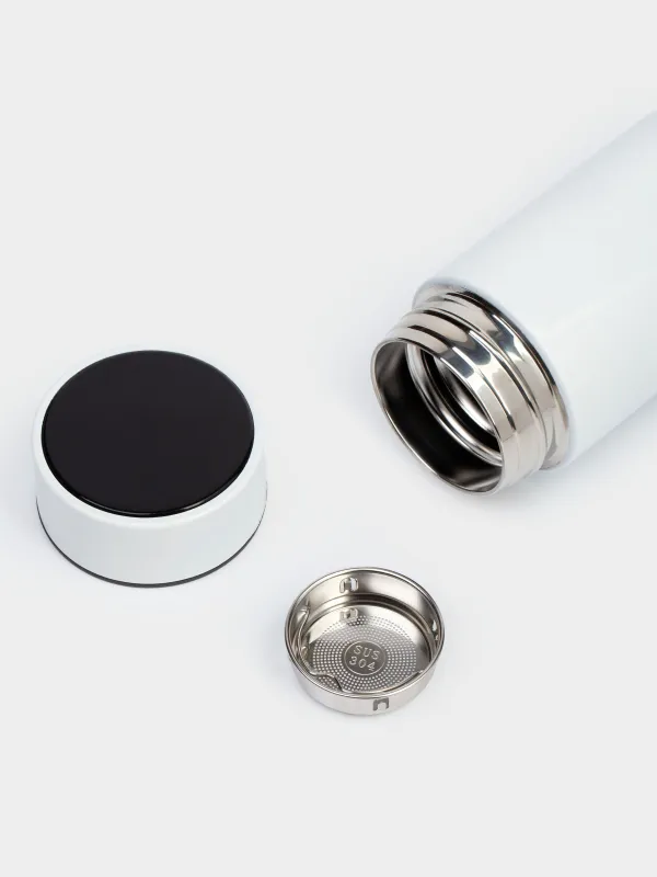 Термос, 500 мл, с термометром, сталь/пластик, белый, Celsius, image-3