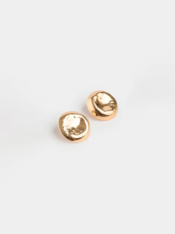 Серьги-пусеты, 3 см, 2 шт, металл, золотистые, Jewelry, image-0