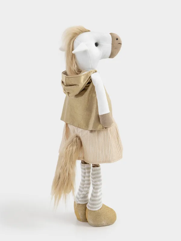 Изделие декоративное, 65 см, полиэстер, шампань, Лошадь в юбке, Cute horse, image-4