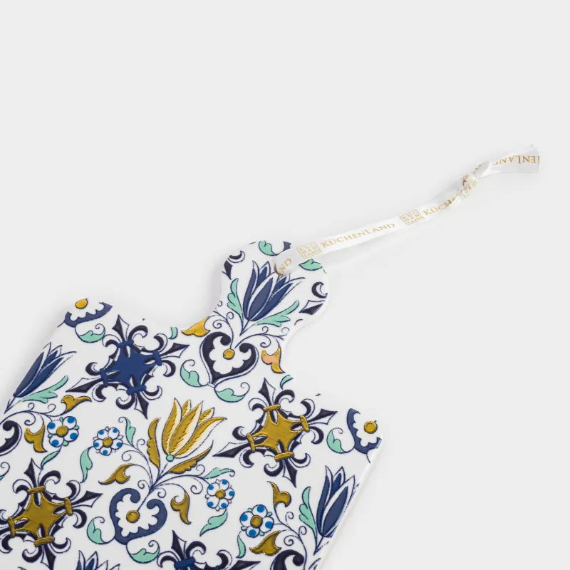 Подставка под горячее, 17х24 см, с ручкой, керамика/пробка, Кинцуги, Revival, image-4