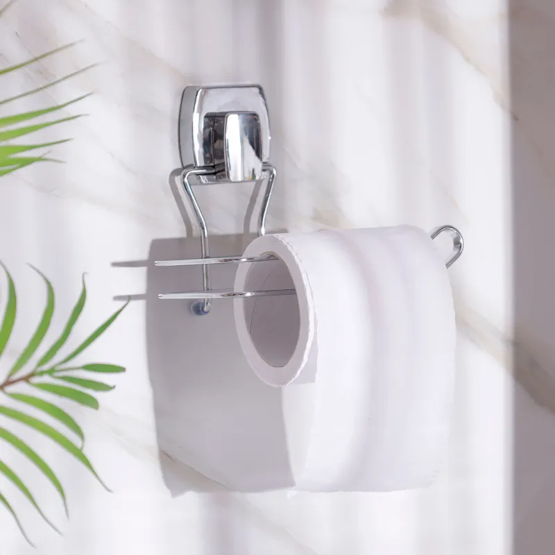 Держатель для туалетной бумаги, 17 см, на вакуумной присоске, металл/пластик, Method, image-2