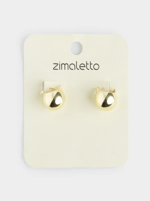 Серьги-пусеты, 2 см, 2 шт, металл, золотистые, Jewelry, image-1