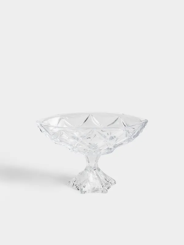 Ваза для фруктов, 35x22 см, на ножке, стекло Р, Rhomb, image-0