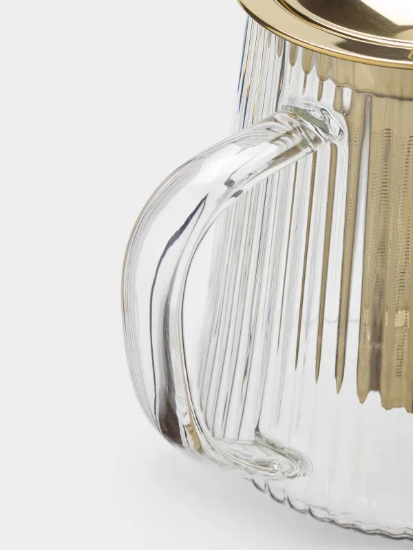 Чайник заварочный, 930 мл, стекло Б/сталь, золотистый, Ribby gold, image-2