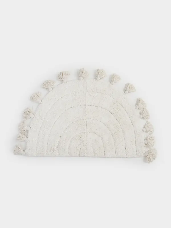 Коврик, 50x80 см, с кисточками, хлопок, молочный, Арка, Arch, image-0