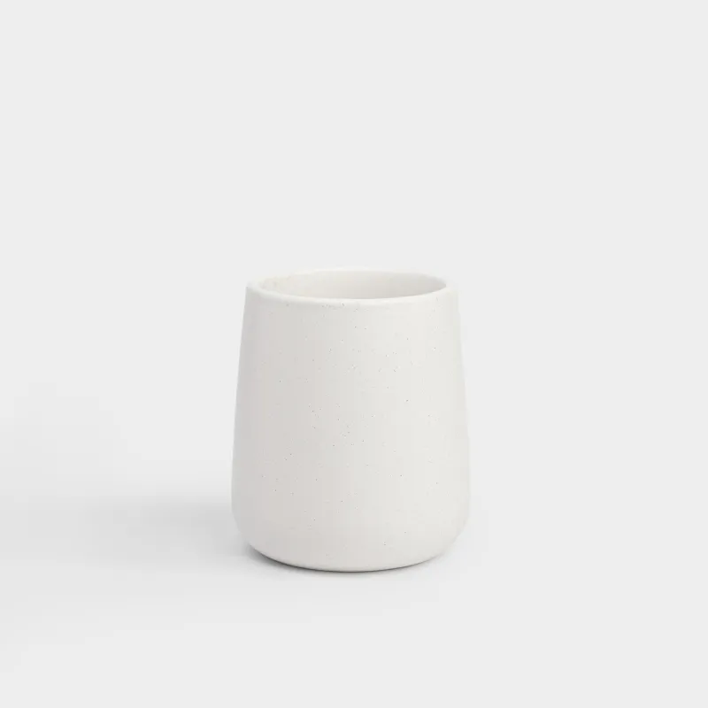 Стакан для ванной комнаты, 10 см, фарфор P, белый, в крапинку, Delicia