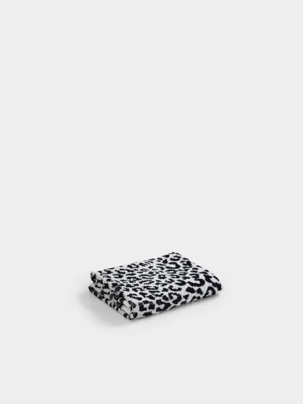 Полотенце, 40х60 см, хлопок, молочное, Леопардовый принт, Leopard cotton, image-0