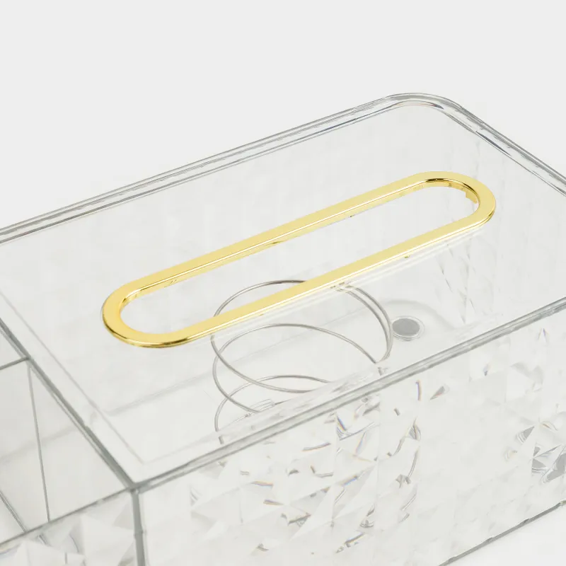 Бокс для бумажных салфеток, 24х12 см, с органайзером, с пружиной, пластик/металл, Kandy, image-2