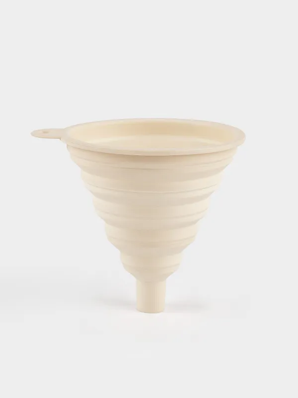 Воронка, 12х11 см, складная, силикон, кремовая, Manny, image-0