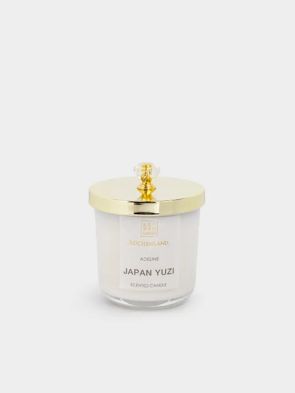 Свеча ароматическая, 9 см, в подсвечнике, Japan Yuzi, Adeline, image-0