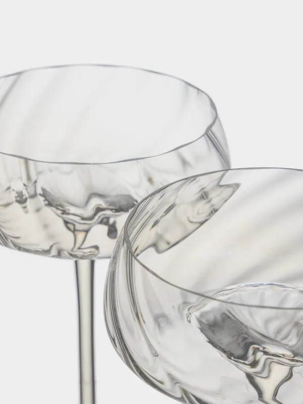 Бокал-креманка для шампанского, 270 мл, 2 шт, стекло, перламутр, Sorento bend, image-4