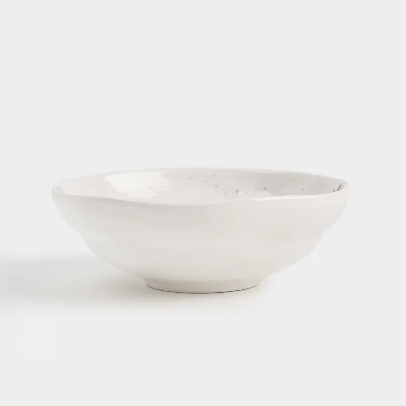 Салатник, 16х5 см, 440 мл, керамика, белый, Олени в снежном лесу, Woodland story