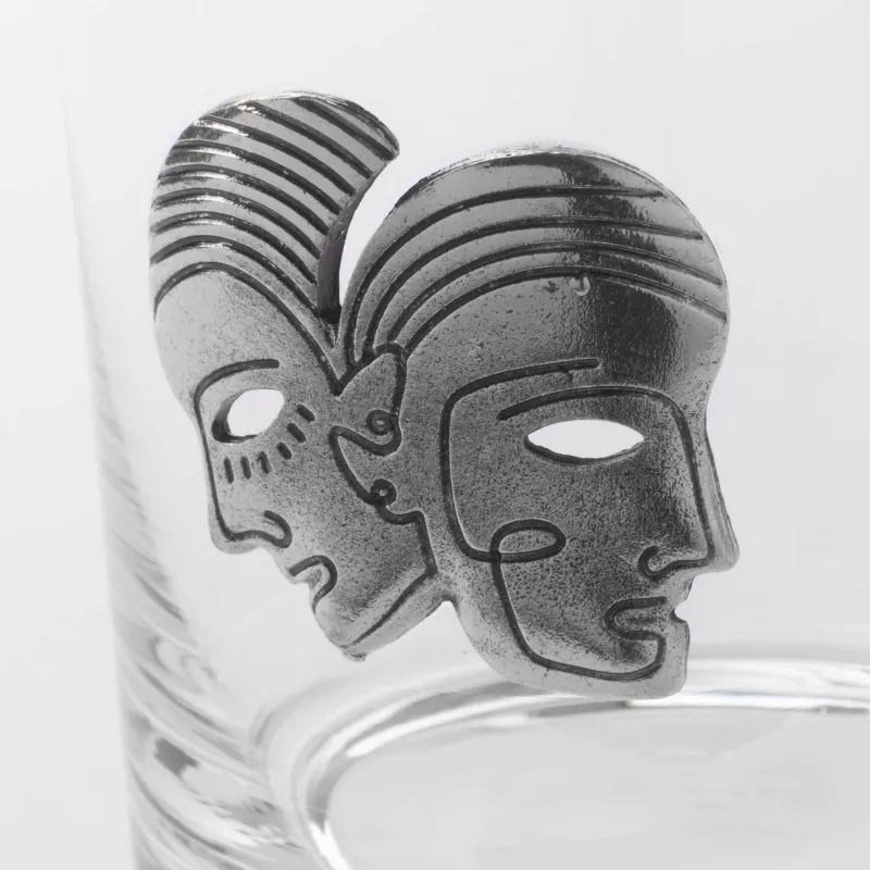 Стакан для виски, 10 см, 340 мл, стекло/металл, серебристый, Близнецы, Zodiac, image-4