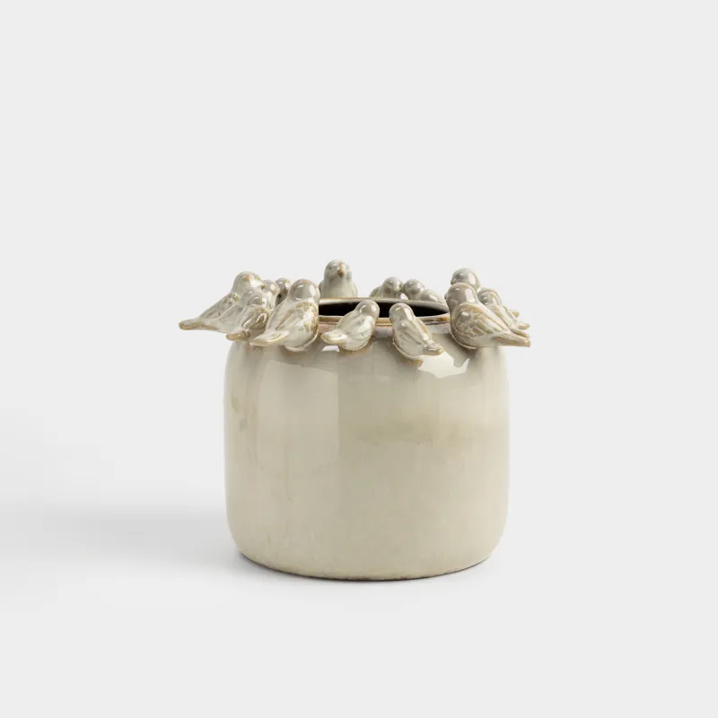 Ваза для цветов, 16 см, декоративная, Птицы, Birds milk