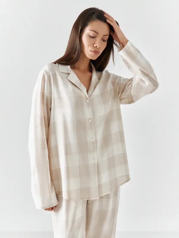 Костюм женский с брюками, бежево-молочный, Stacey, image-1