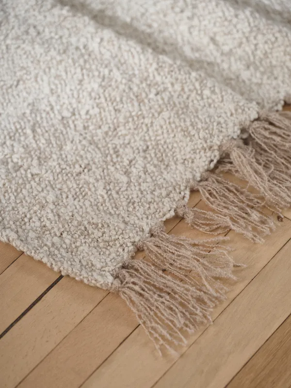 Плед, 130х170 см, с бахромой, полиэстер, песочно-молочный, Nordkap, image-6