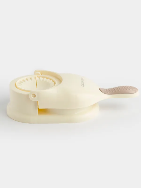 Форма для лепки вареников, 25х10 см, 2 в 1, с ручкой, пластик, бежевая, Bakery, image-4