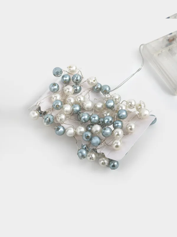 Гирлянда декоративная, 1,5 м, с подсветкой, 100 ламп, акрил/пластик, цветная, Шары, Balls decor, image-1