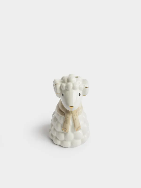 Емкость для соли или перца, 9 см, Баран в шарфе, Sheep in scarf, image-1