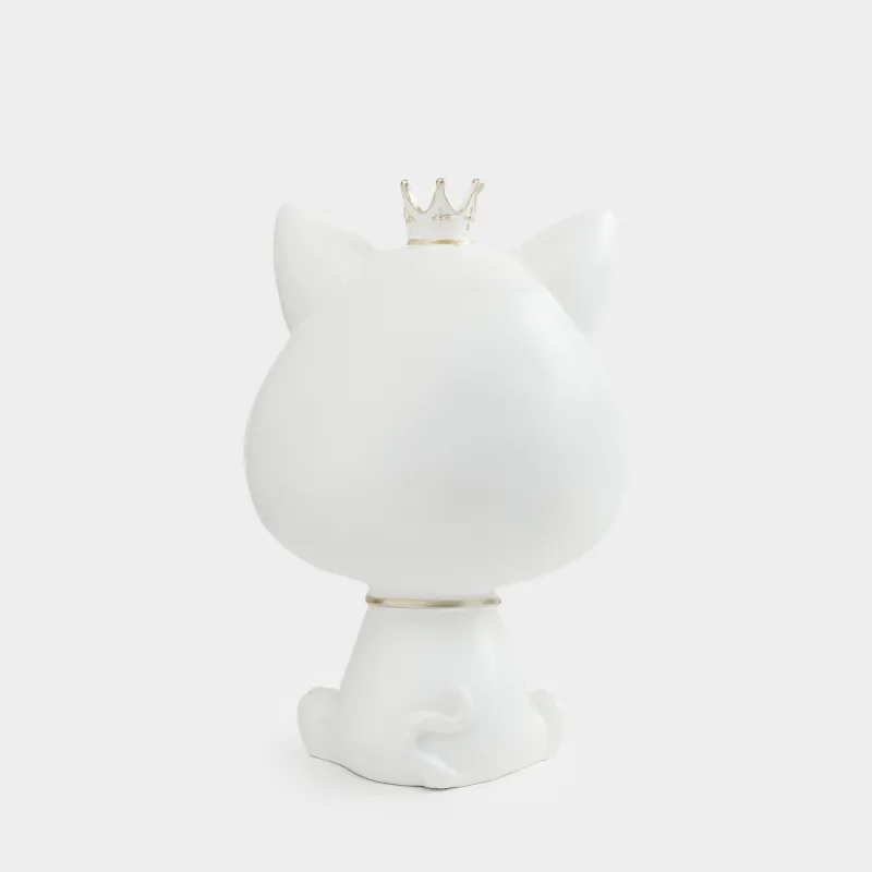 Конфетница, 27х17 см, полирезин, бежевая, Кот в короне, Cat, image-4