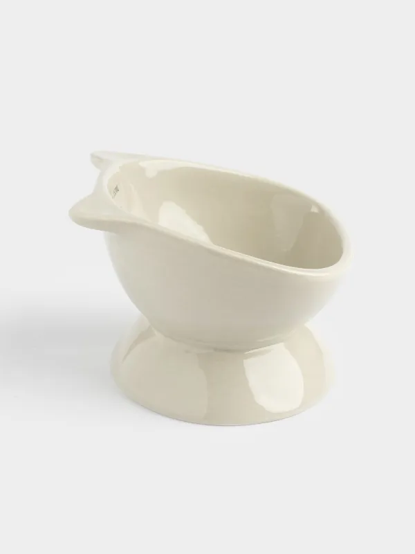 Миска для животных, 13х9 см, 350 мл, с мерной шкалой, на ножке, керамика D, серая, Кот, Whiskers, image-7