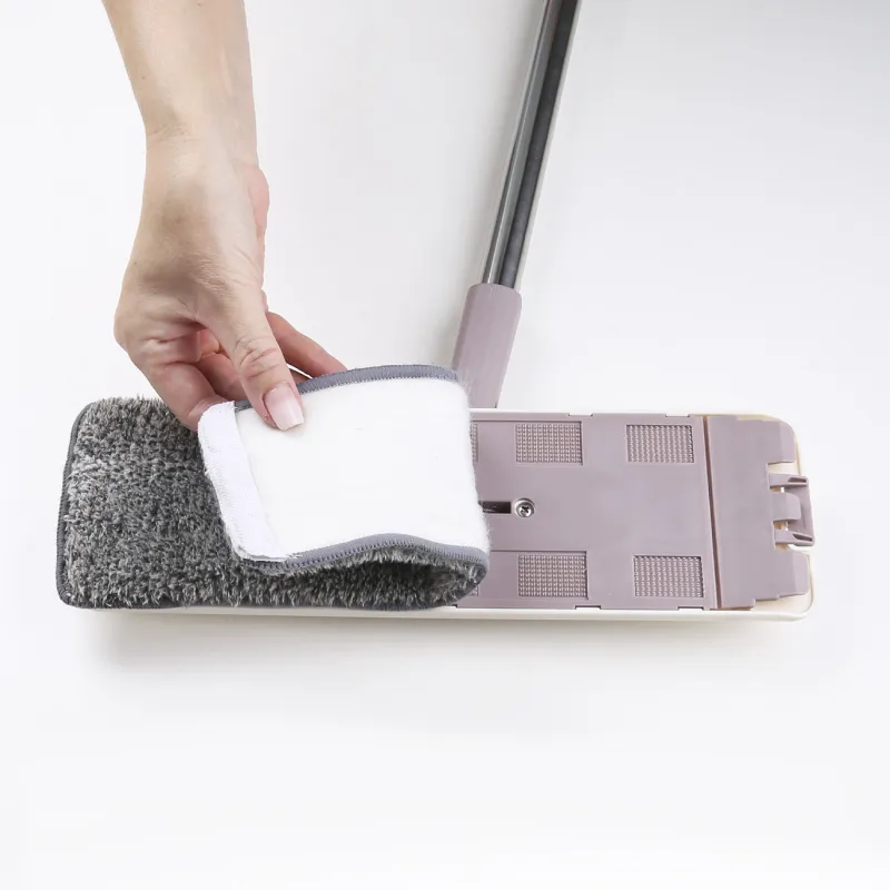 Швабра с ведром, с отжимом и очисткой, прямоугольная, бело-лиловая, Mop, image-14