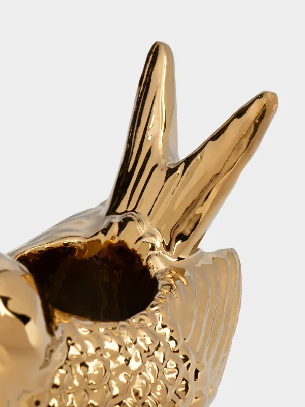 Подставка для зубочисток, 9 см, фарфор P, золотистая, Птица, Birds, image-4