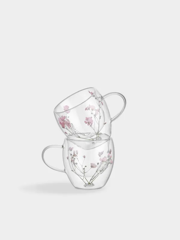Кружка, 250 мл, 2 шт, с сухоцветами, Air decor, image-0