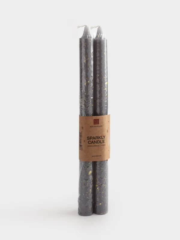 Свеча, 25 см, 2 шт, тонкая, Sparkly candle, image-3