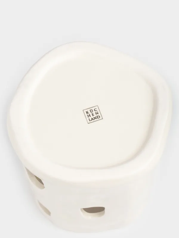 Подставка для кухонных принадлежностей, 14 см, керамика D, молочная, Дом, Snow sparks, image-3