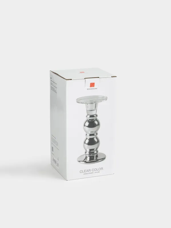 Подсвечник, 18 см, для тонкой свечи, Clear color, image-4