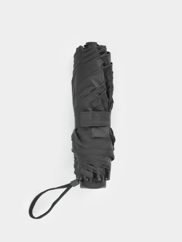 Зонт, 52/21 см, складной, эпонж, черный, Rainy day, image-5