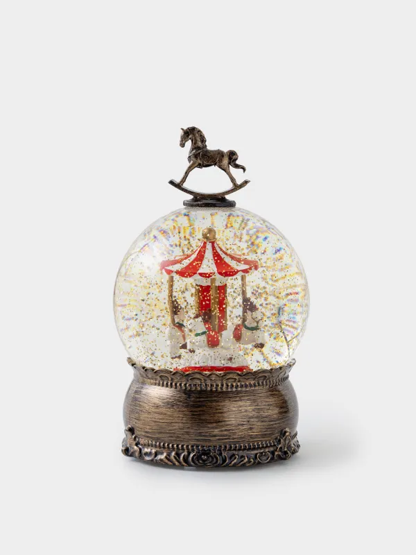 Снежный фонарь, 20 см, пластик, Bronze style, image-1