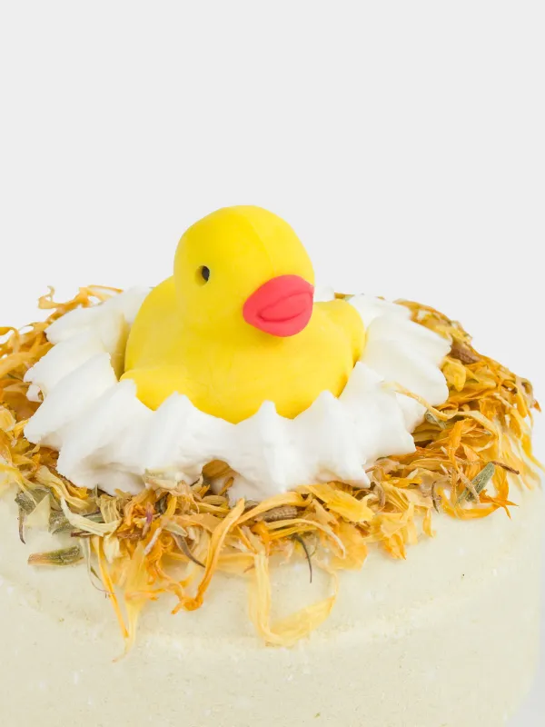 Бомбочка для ванны, с игрушкой, Мед с молоком, Duck yellow, image-4