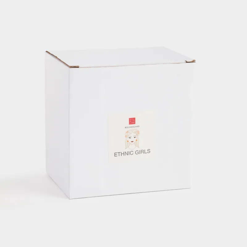 Кружка, 360 мл, керамика, Девушка в сережках, Ethnic girls, image-4