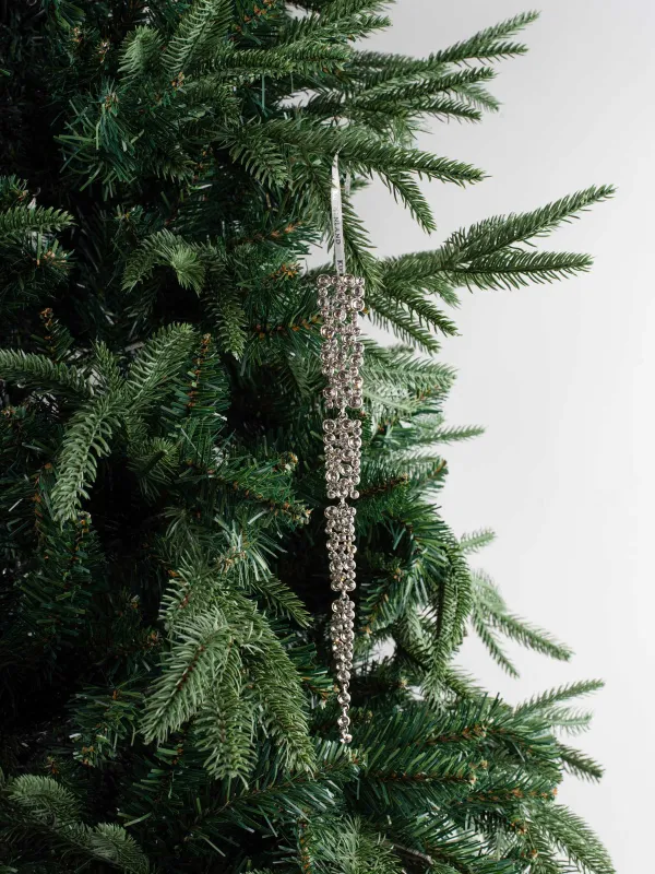 Игрушка елочная, 25 см, металл, серебристая, Кристаллы, Ice crystal, image-3