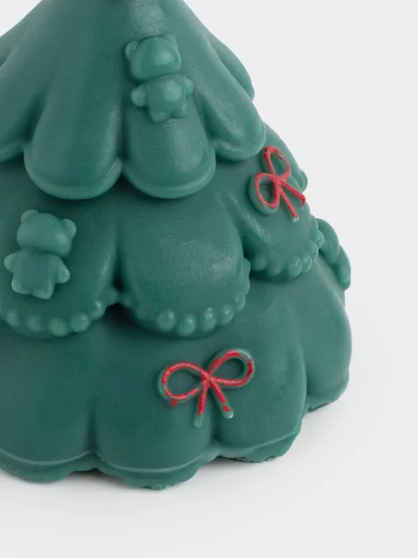 Свеча, 7 см, зеленая, Елка, Fir candle, image-3