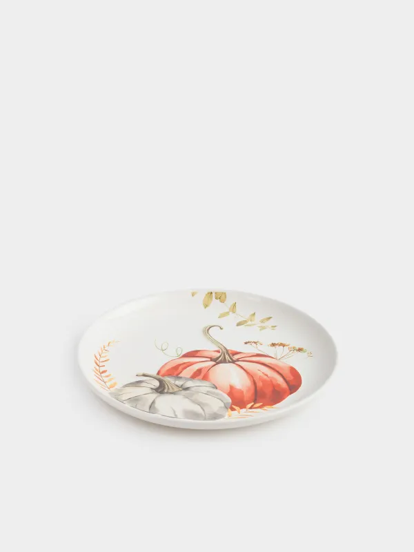 Тарелка обеденная, 28 см, Тыквы и листья, Forest symphony, image-3