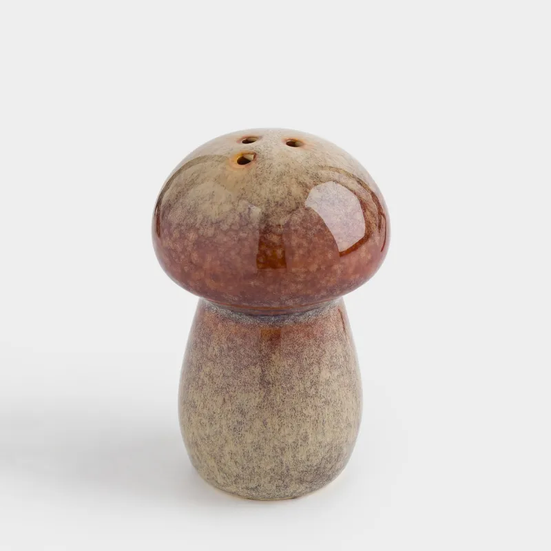 Емкость для соли или перца, 9 см, фарфор P, молочно-коричневая, Гриб, Colors autumn