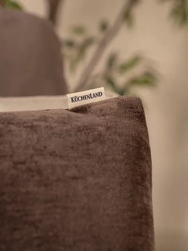 Подушка декоративная, 45х45 см, шенилл/вельвет, коричневая, Chenill, image-7