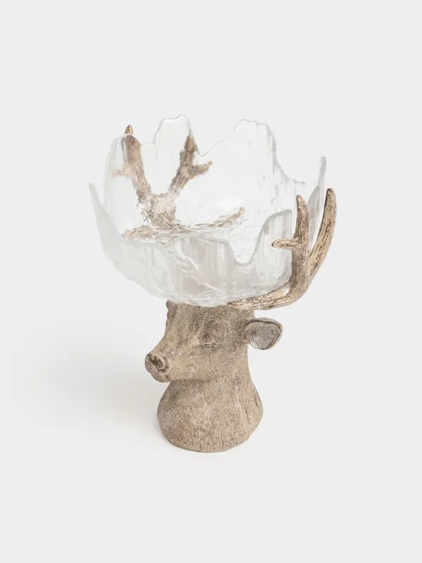 Ваза для фруктов, 27х17х23 см, на ножке, Олень, Arctic deer, image-4
