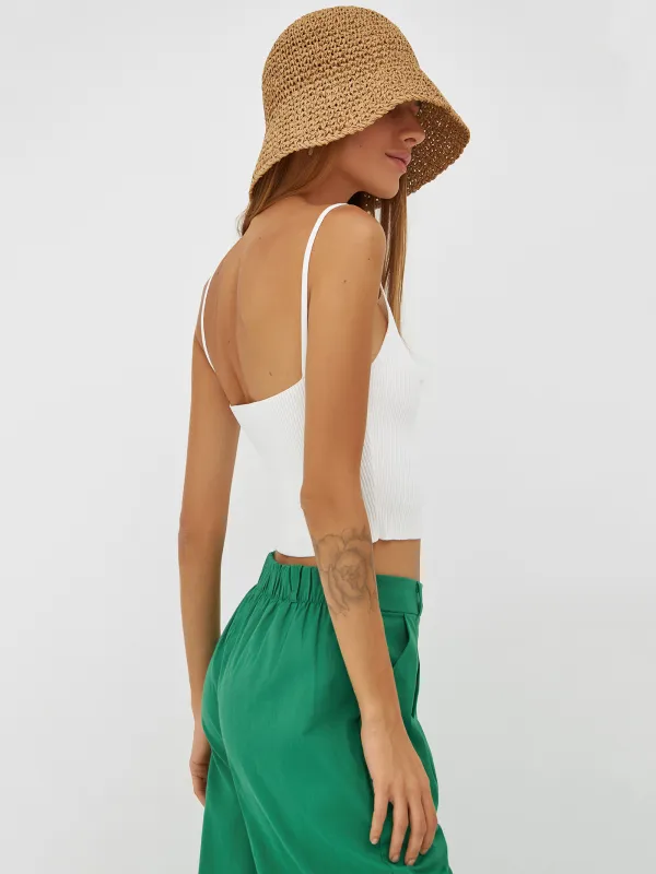 Панама, 57 см, единый размер, целлюлоза, песочная, Banjo, image-1