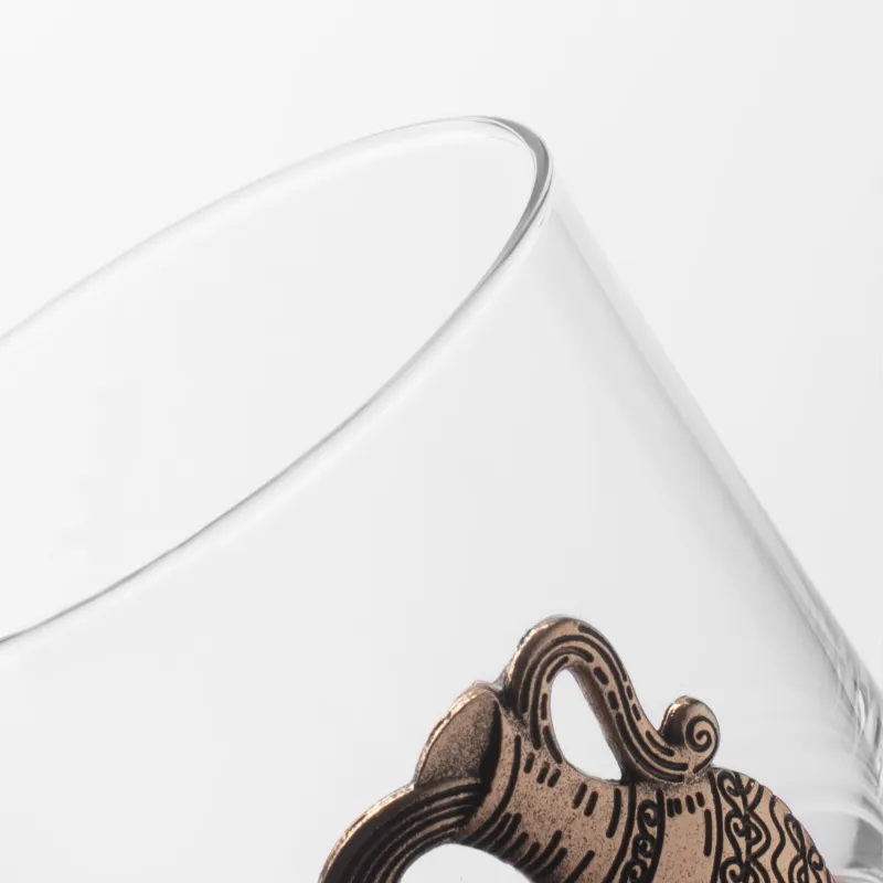 Стакан для виски, 10 см, 340 мл, стекло/металл, золотистый, Водолей, Zodiac, image-4