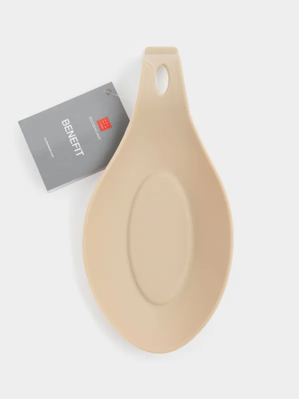 Подставка под ложку, 20 см, силикон, бежевая, Benefit, image-4