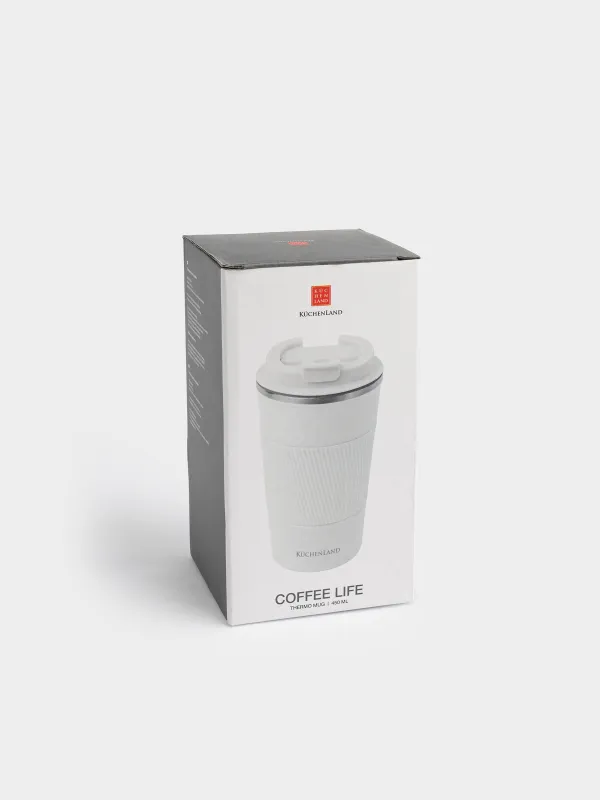 Термокружка, 450 мл, с зарфом, Coffee life, image-5