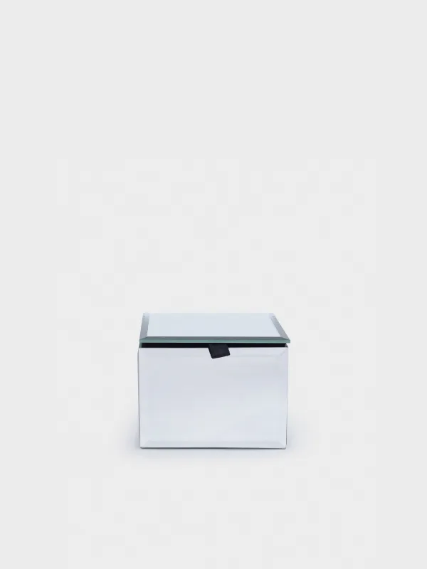 Шкатулка для украшений, 9х9 см, стекло, зеркальная, Glossy, image-1