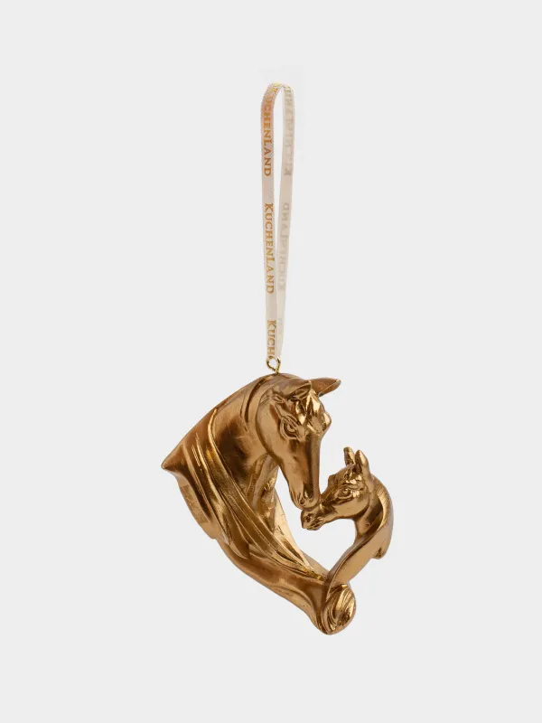 Игрушка елочная, 8 см, полирезин, золотистая, Кони, Figure christmas, image-2